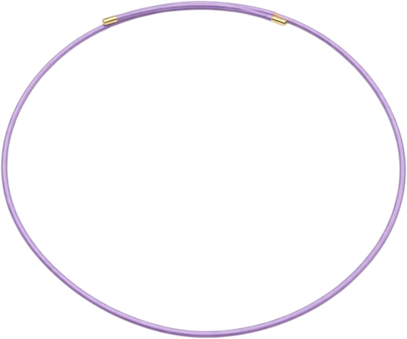 Collana Magnetica Calamita da Donna in Tessuto e Acciaio Gold Cordoncino Choker Girocollo Regolabile Accessorio Versatile Ragazza Festa della Donna Idea Regalo Estate