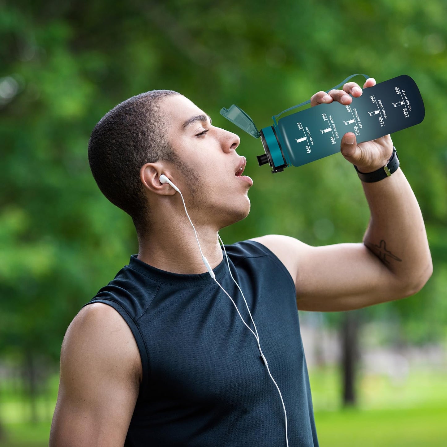 Borraccia, Borraccia 500ml, Borraccie Senza Perdite, Borraccie Motivazionale, Facile da Trasportare, Bottiglia Orari, Bottiglia Graduata, Facile da Pulire, per Sport, Fitness, Yoga, Scuola, Bambina