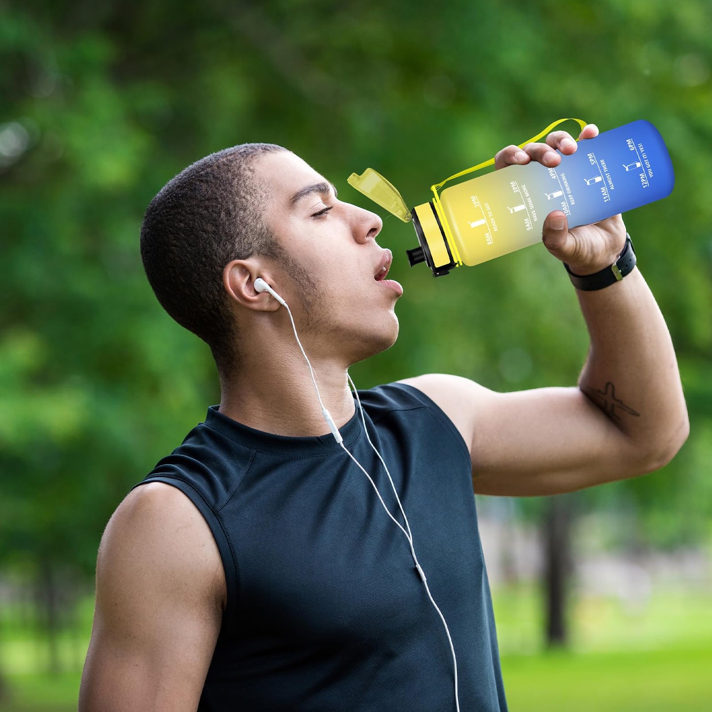 Borraccia, Borraccia 500ml, Borraccie Senza Perdite, Borraccie Motivazionale, Facile da Trasportare, Bottiglia Orari, Bottiglia Graduata, Facile da Pulire, per Sport, Fitness, Yoga, Scuola, Bambina