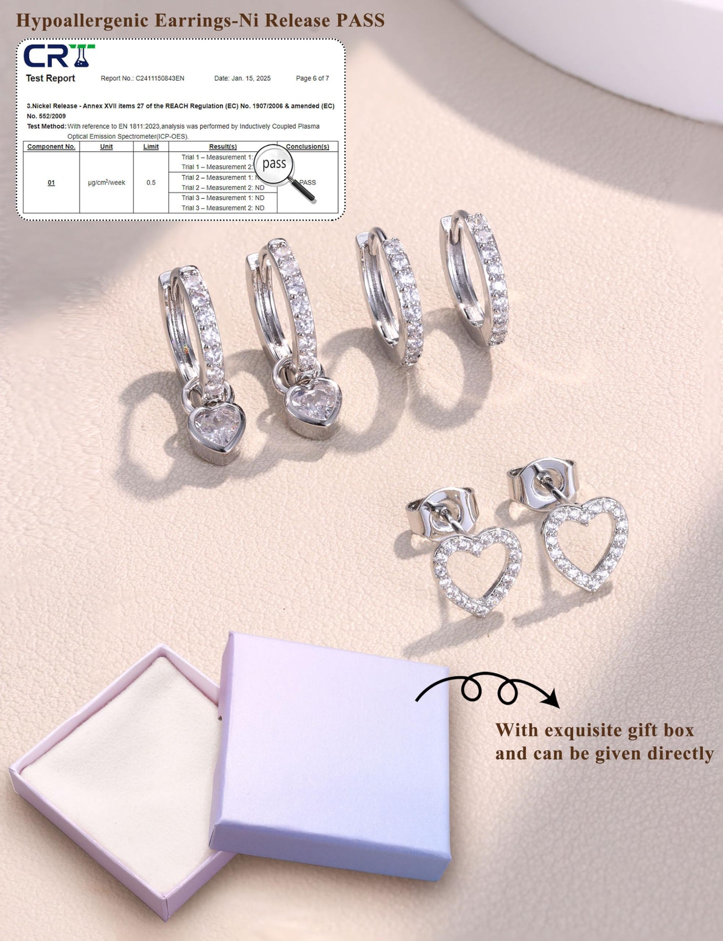 Chriscoco 3 Paia Orecchini Donna Oro Placcato 14K Acciaio Chirurgico Piccoli Orecchini Cerchio Argento Anallergici Set Piercing Orecchio