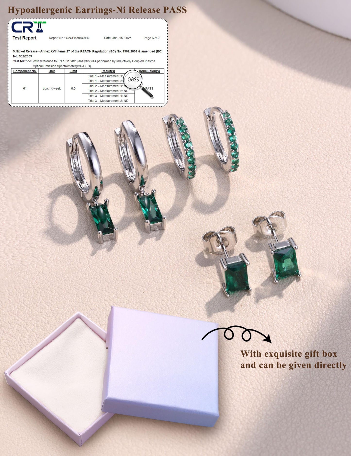 Chriscoco 3 Paia Orecchini Donna Oro Placcato 14K Acciaio Chirurgico Piccoli Orecchini Cerchio Argento Anallergici Set Piercing Orecchio